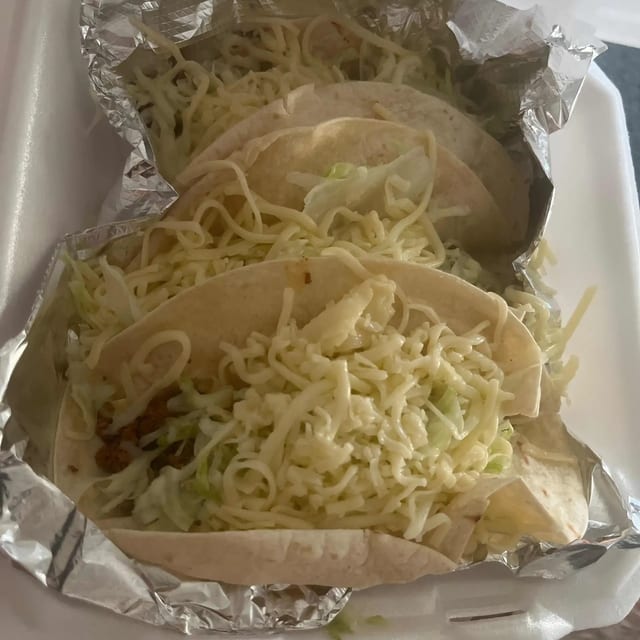 (3) Beef Soft Tacos.