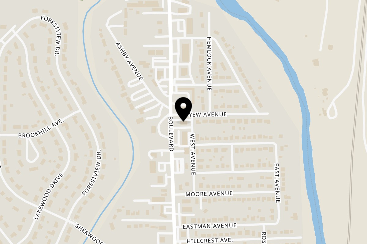 Map showing the location of Don Jose Mexican Restaurant on 3609 Boulevard in Colonial Heights